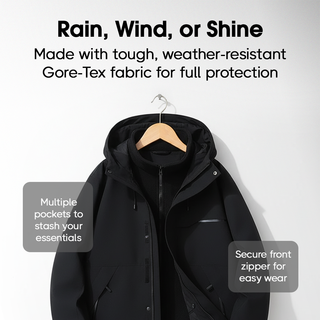 AquaTrekWear Women’s 3-in-1 Softshell Jacket with Detachable Fleece Lining